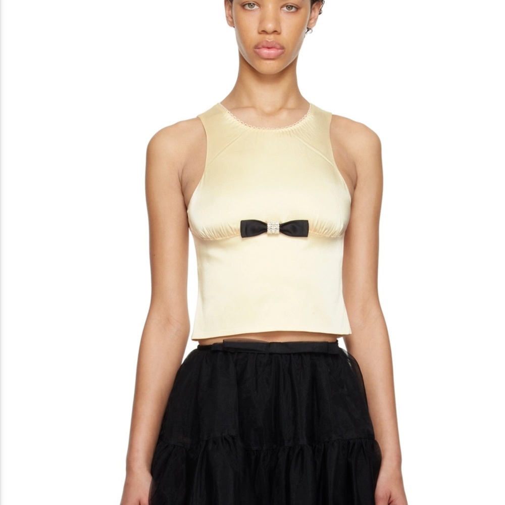 Shushu/Tong Yellow Bow Tank Top